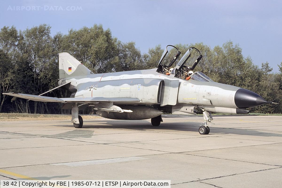 38 42, 1972 McDonnell Douglas F-4F Phantom II C/N 4731, Last chance inspection at Fliegerhorst Pferdsfeld during the mid eighties (Kodachrome slide scan)
