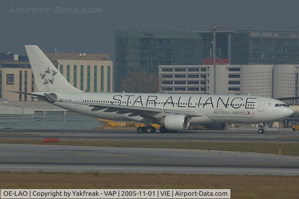 OE-LAO, 2000 Airbus A330-223 C/N 181, Austrian Airlines Airbus 330-200