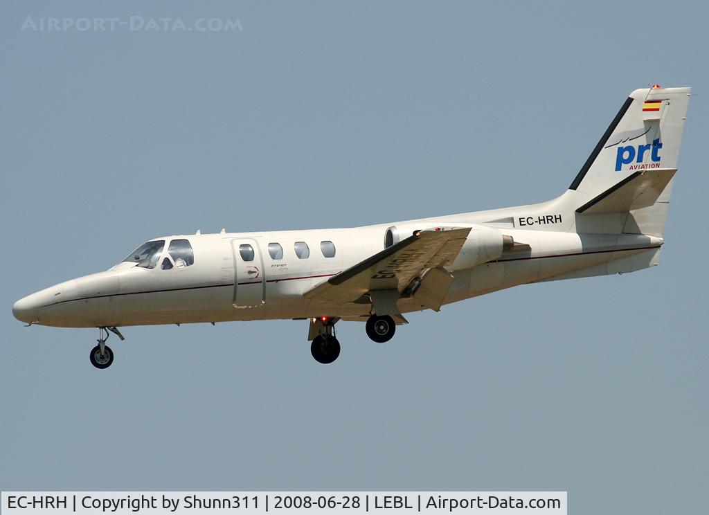 EC-HRH, 1973 Cessna 500 Citation C/N 500-0116, Landing rwy 07R