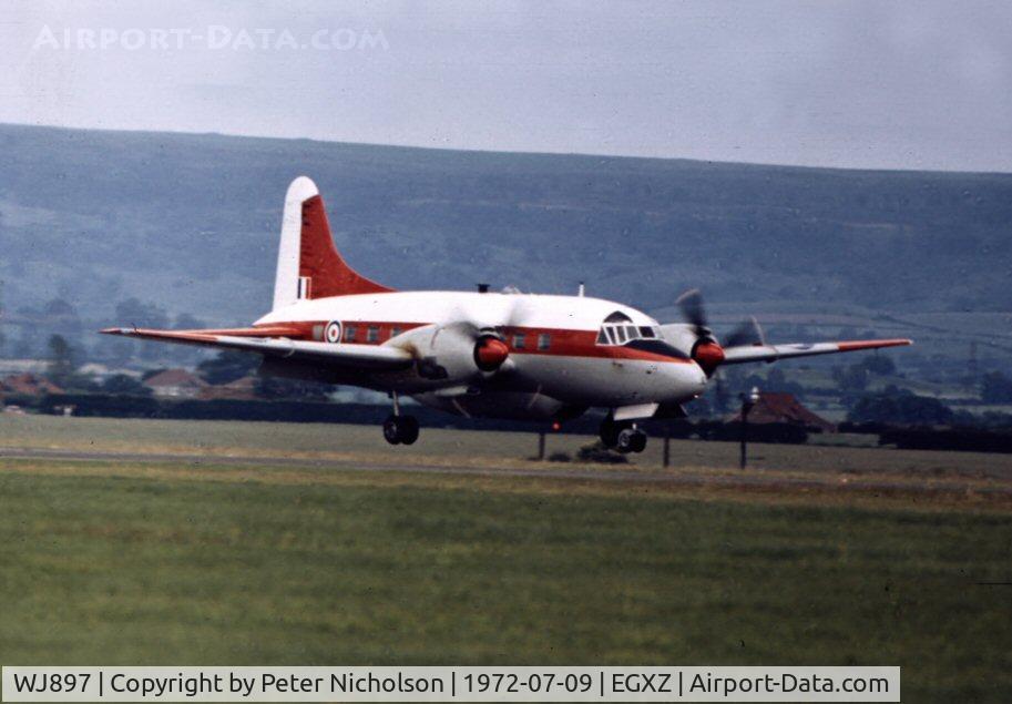 WJ897, 1952 Vickers Varsity T.1 C/N 620, Varsity T.1 of 6 Flying Flying Training School on display at the 1972 Topcliffe Open Day.