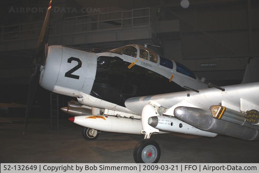 52-132649, 1952 Douglas A-1E Skyraider C/N 9506, 1952 Douglas AD-5 (A-1E) Skyraider at the USAF Museum in Dayton, Ohio.  On 3/10/66, Maj. Bernard Fisher landed this plane in combat to rescue a downed fellow pilot.