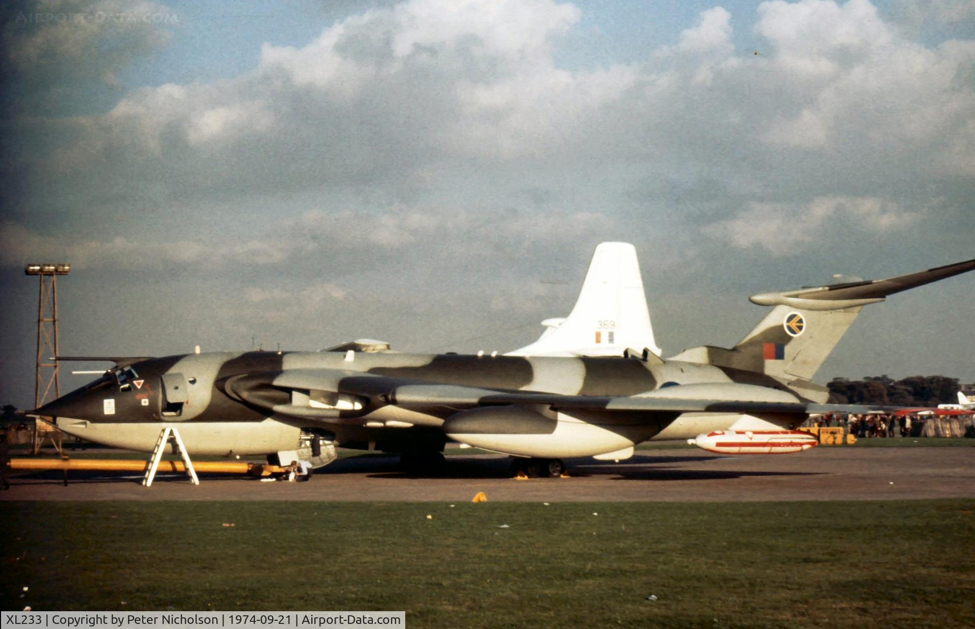 XL233, 1962 Handley Page Victor K.2 C/N HP80/78, Victor K.2 of 232 Operational Conversion Unit in the static park of the 1974 RAF Finningley Airshow.