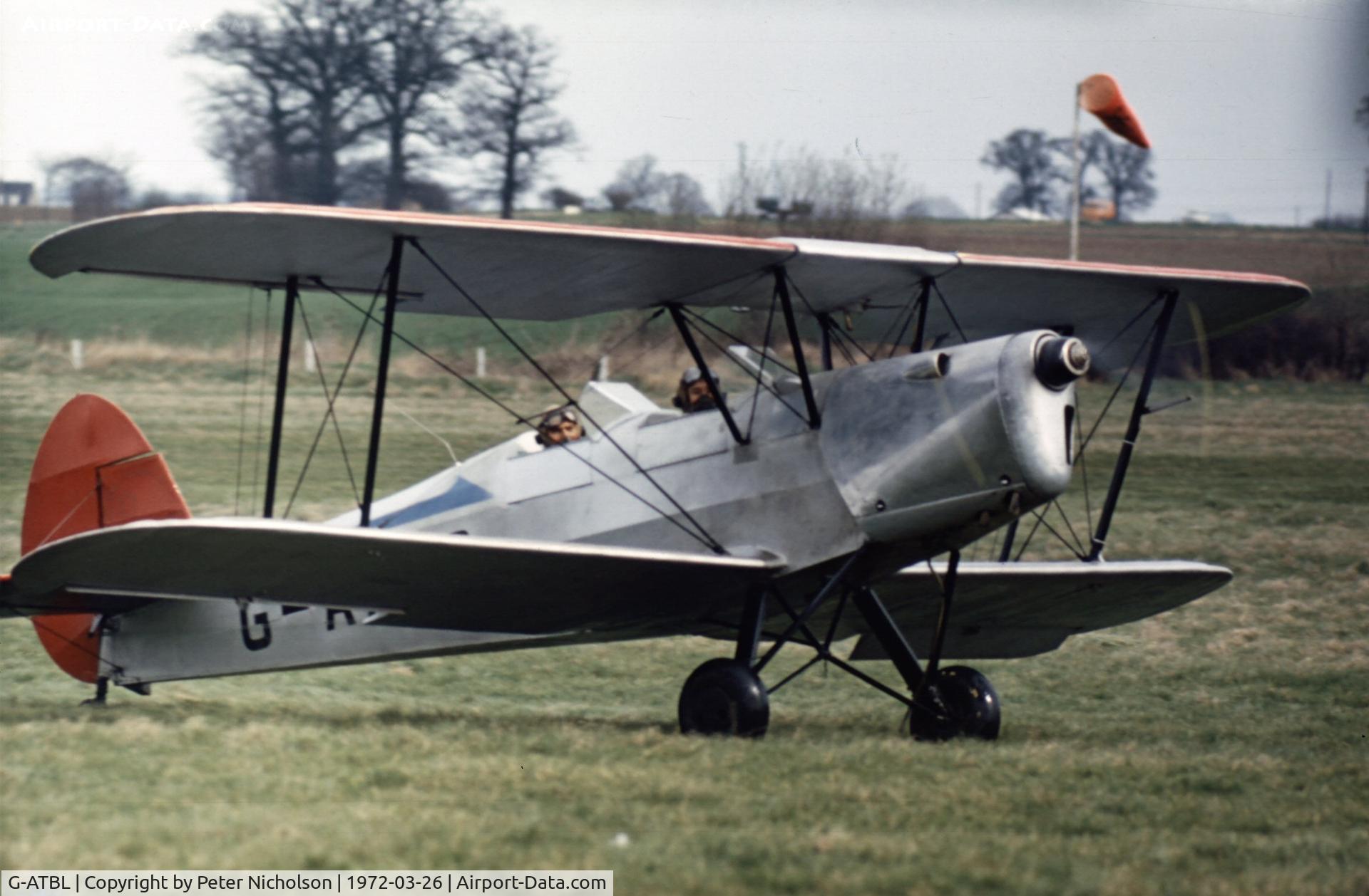 G-ATBL, 1933 De Havilland DH60G Gipsy Moth C/N 1917, DH.60G Gipsy Moth at Old Warden in the Spring of 1972.