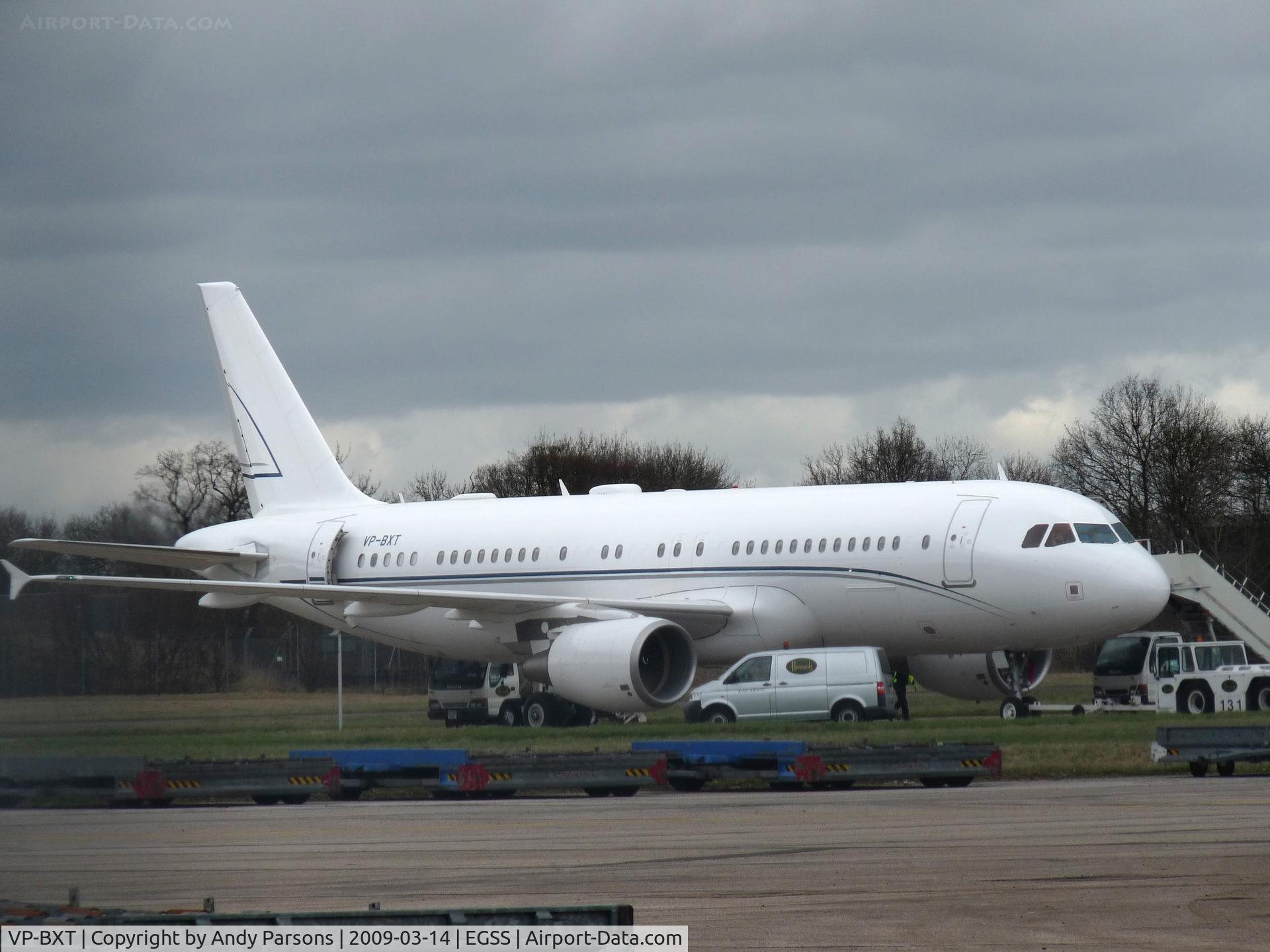 VP-BXT, 2007 Airbus A320-214 C/N 3164, VP-BXT Executive A320 at Stanstead