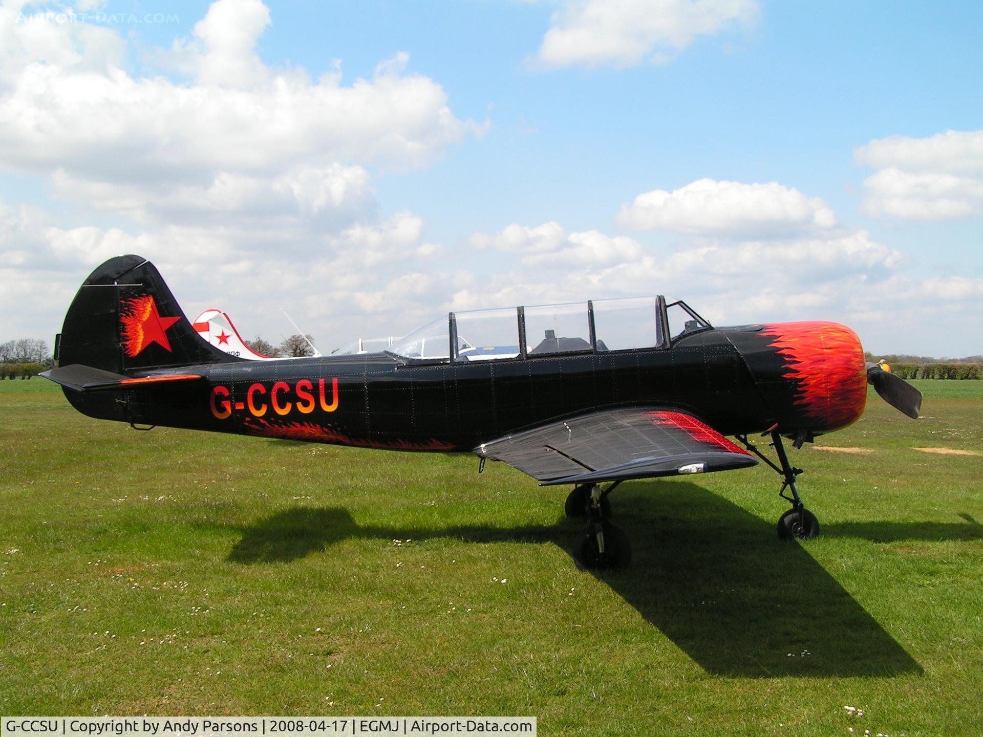 G-CCSU, 1988 Bacau Yak-52 C/N 888712, Good Colour scheme for a Yak!!