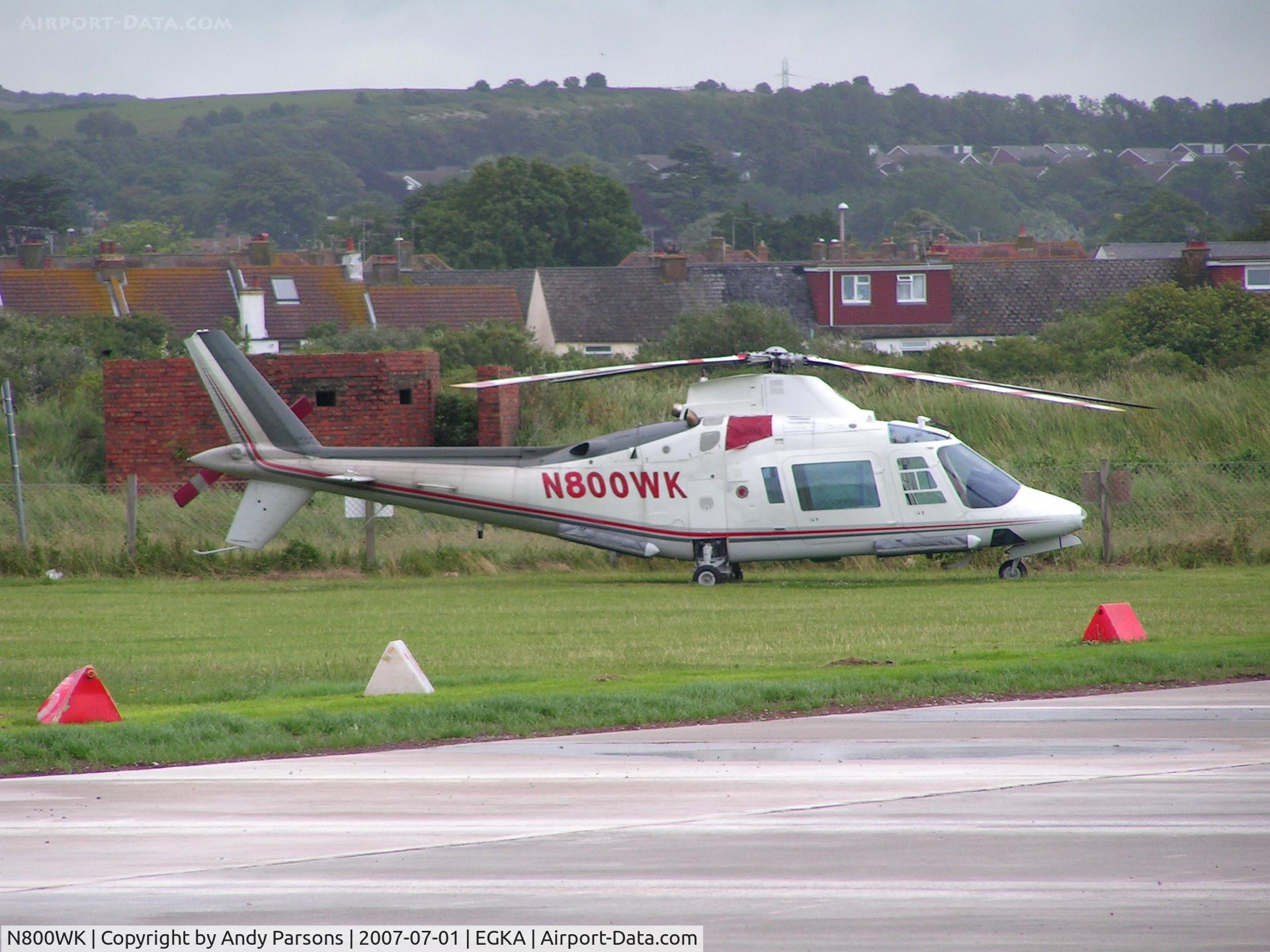 N800WK, 1984 Agusta A109A Mk.II C/N 7341, At Shoreham
