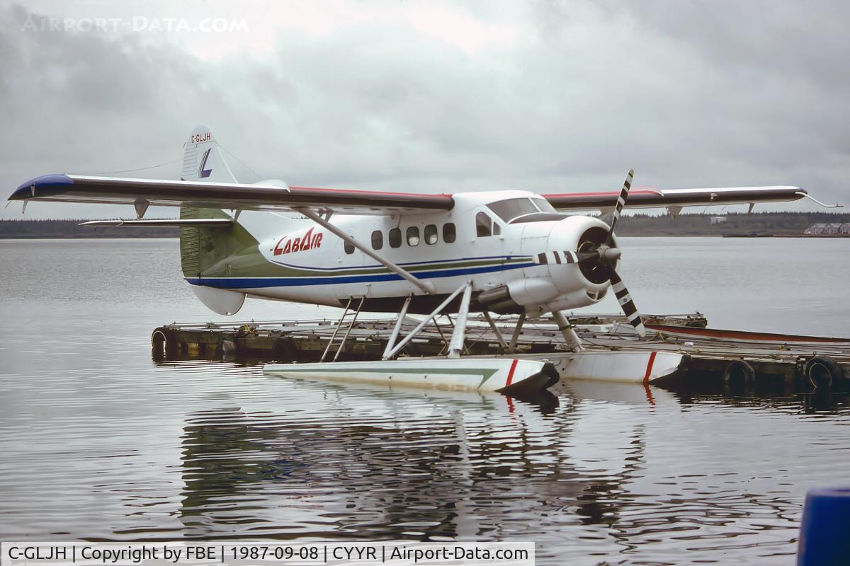 C-GLJH, 1958 De Havilland Canada U-1A Otter (DHC-3) C/N 310, LAB Air Otter at Goose Bay Harbour (Kodachrome slide scan)