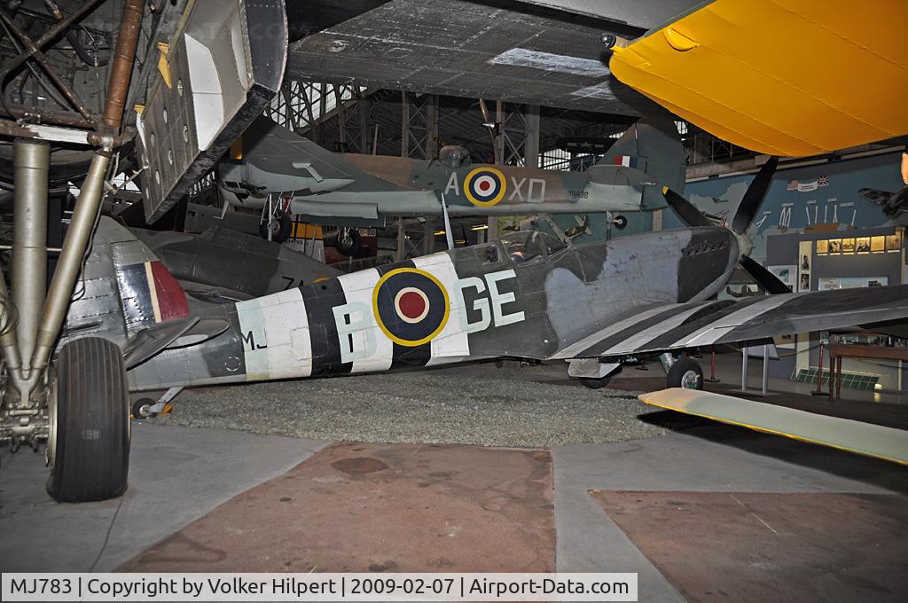 MJ783, Supermarine 361 Spitfire LF.IXc C/N CBAF.IX.1301, at Museum, Brussels