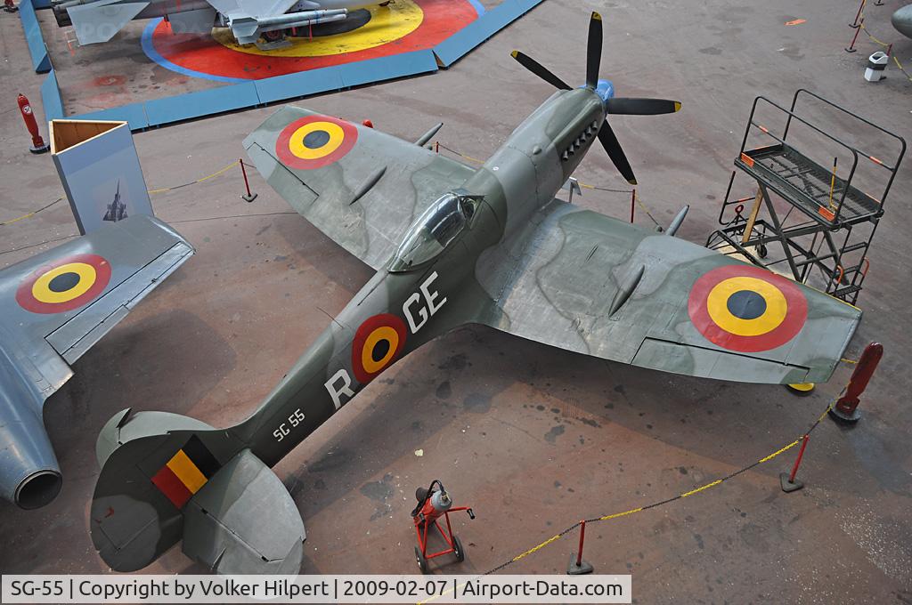 SG-55, 1948 Supermarine 379 Spitfire FR.14C C/N 6S/649170, at Museum, Brussels