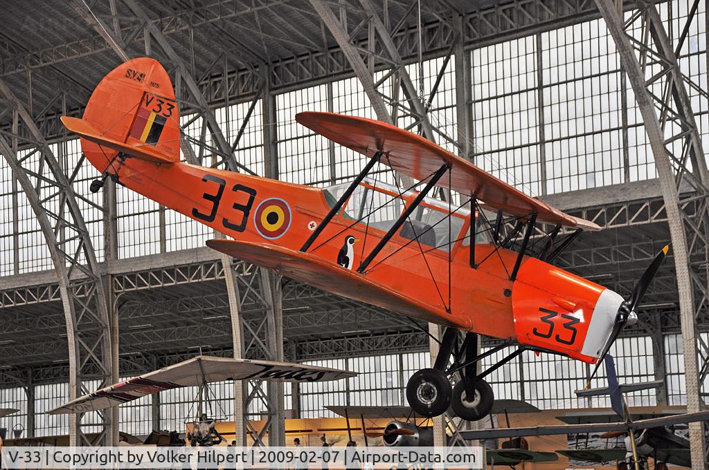 V-33, Stampe-Vertongen SV-4B C/N 1175, at Museum, Brussels