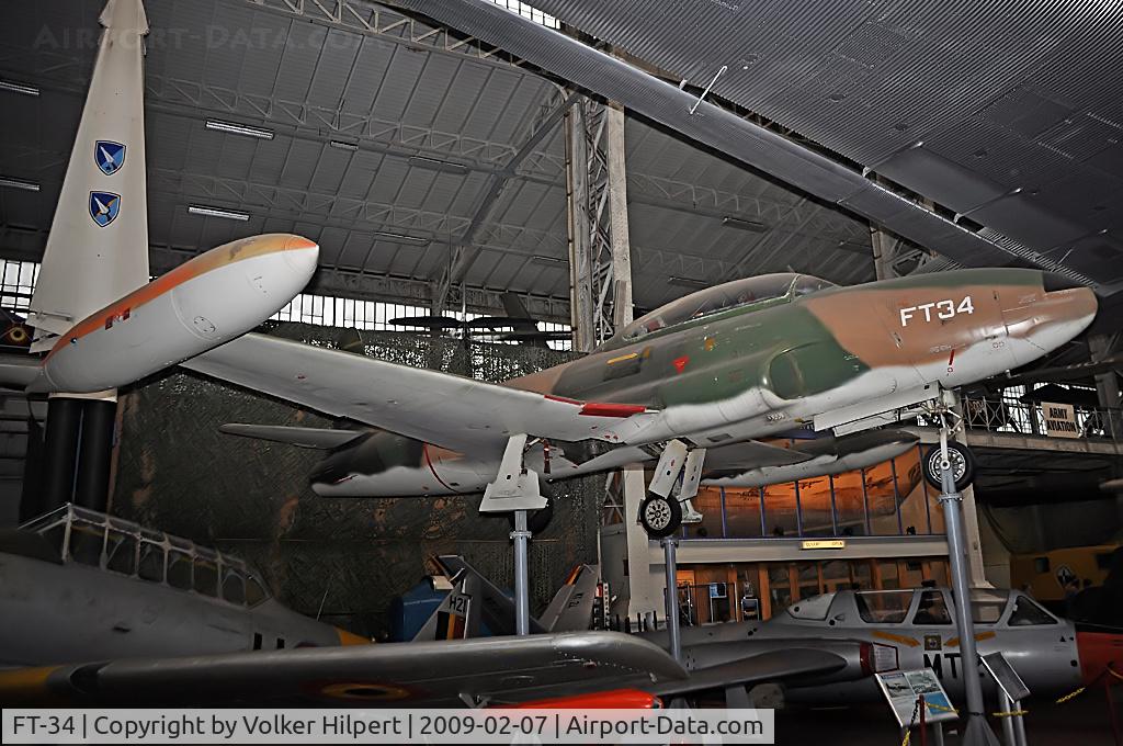 FT-34, 1955 Lockheed T-33A Shooting Star C/N 580-9584, at Museum, Brussels
