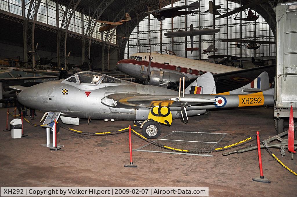 XH292, De Havilland DH-115 Vampire T.11 C/N 15610, at Museum, Brussels