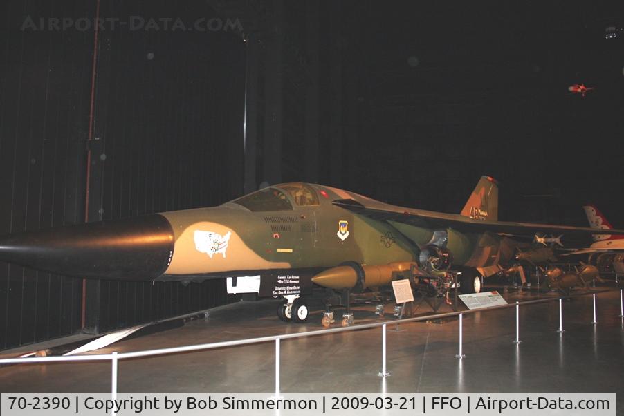 70-2390, 1970 General Dynamics F-111F Aardvark C/N E2-29, 1970 General Dynamics F-111F at the USAF Museum in Dayton, Ohio.
