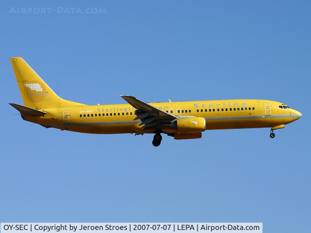 OY-SEC, 1999 Boeing 737-8Q8 C/N 28221, Yellow
