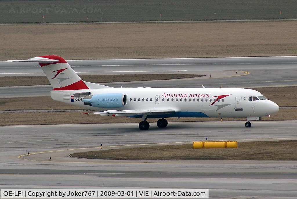 OE-LFI, 1995 Fokker 70 (F-28-0070) C/N 11529, Austrian arrows Fokker F-70