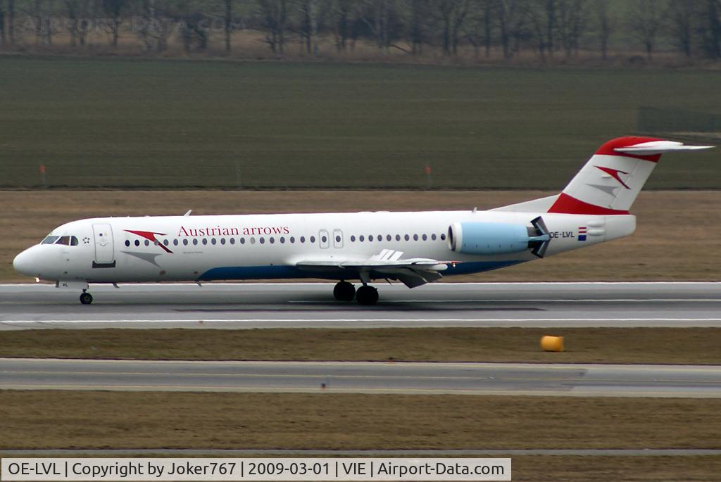 OE-LVL, 1992 Fokker 100 (F-28-0100) C/N 11404, Austrian arrows Fokker F-100