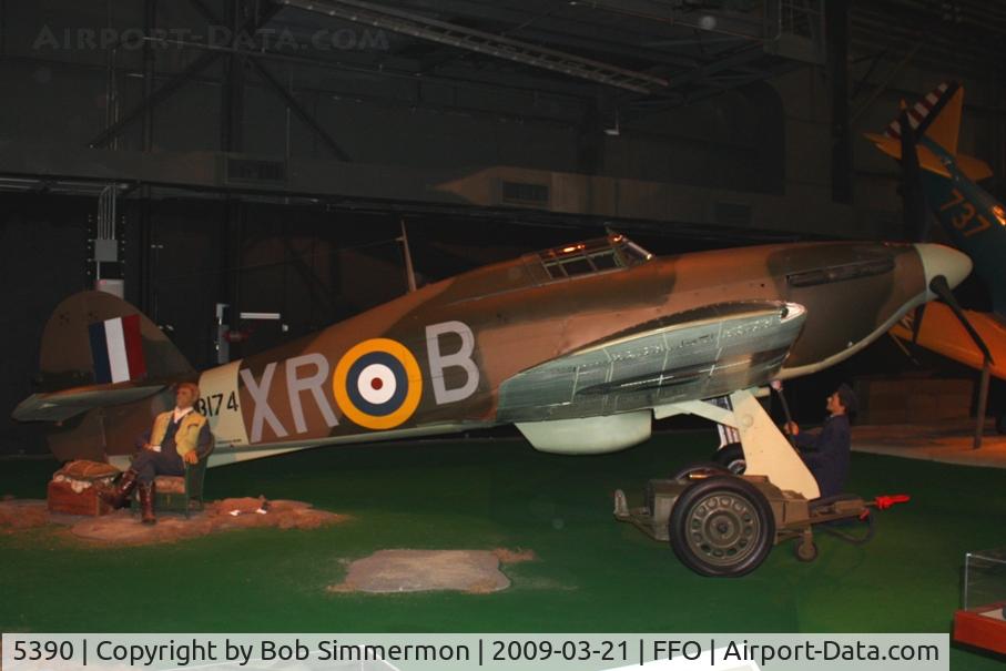5390, Hawker (CCF) Hurricane Mk12 C/N 42025, Hawker Hurricane Mk. IIA on display at the USAF Museum in Dayton, Ohio.  Note that this serial number (5390) may be incorrect, as Hurricane 5390 is recorded as being ditched in the sea on 2/7/1944.