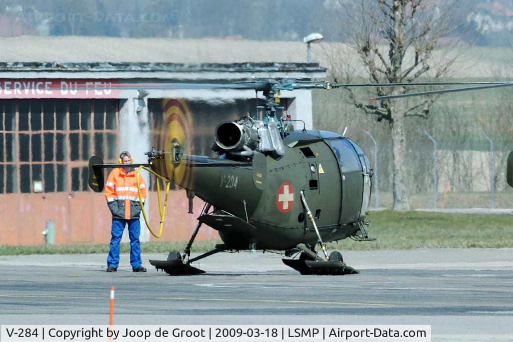 V-284, F+W Emmen SE-3160 Alouette III C/N 160/1106, One of the last Alouette in Swiss service. They will be around for quite some time however.
