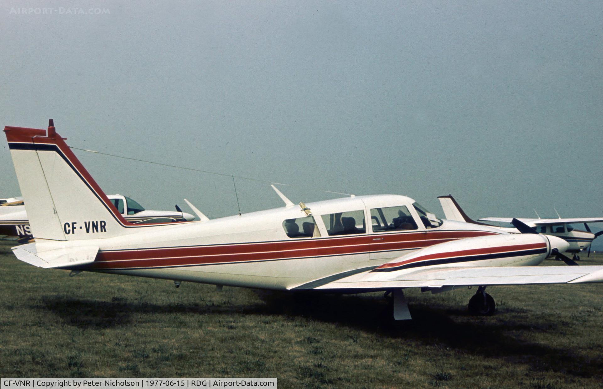 CF-VNR, 1967 Piper PA-30-160 B Twin Comanche C/N 30-1474, Canadian Twin Comanche visitor to the 1977 Reading Airshow.