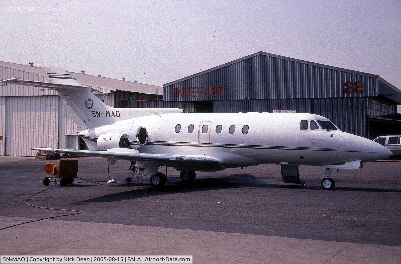 5N-MAO, 1982 Hawker Siddeley HS.125 Series 700A C/N 257186, FALA