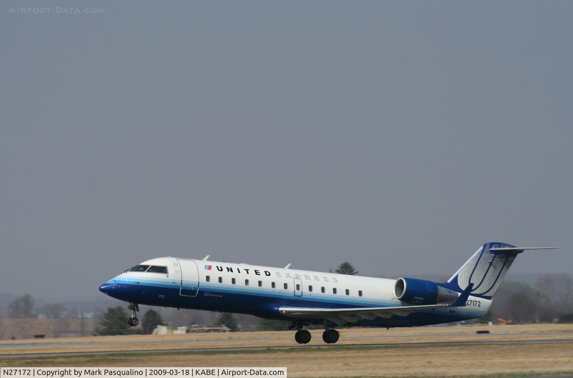 N27172, 1997 Canadair CRJ-200LR (CL-600-2B19) C/N 7172, CL-600-2B19