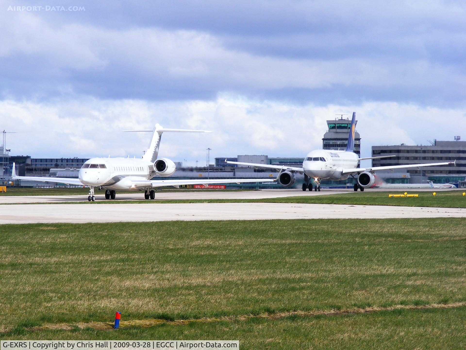 G-EXRS, 2008 Bombardier BD-700-1A10 Global Express C/N 9274, with D-AILN