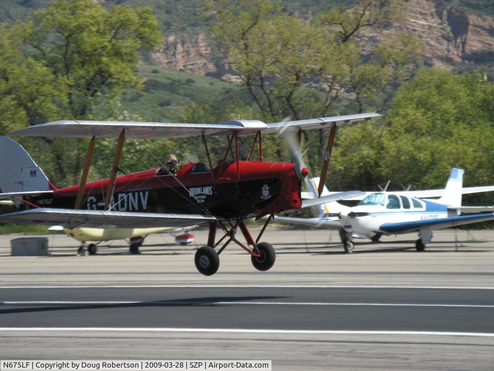 N675LF, 1944 De Havilland DH-82A Tiger Moth II C/N 86572, 1944 DeHavilland DH 82A TIGER MOTH, Gipsy Major I 4 cylinder air-cooled 135 Hp, inverted in-line engine, takeofff Rwy 22