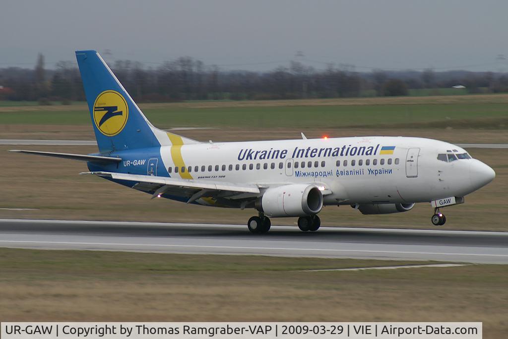UR-GAW, 1991 Boeing 737-5Y0 C/N 24898, Ukraine International Airlines Boeing 737-500