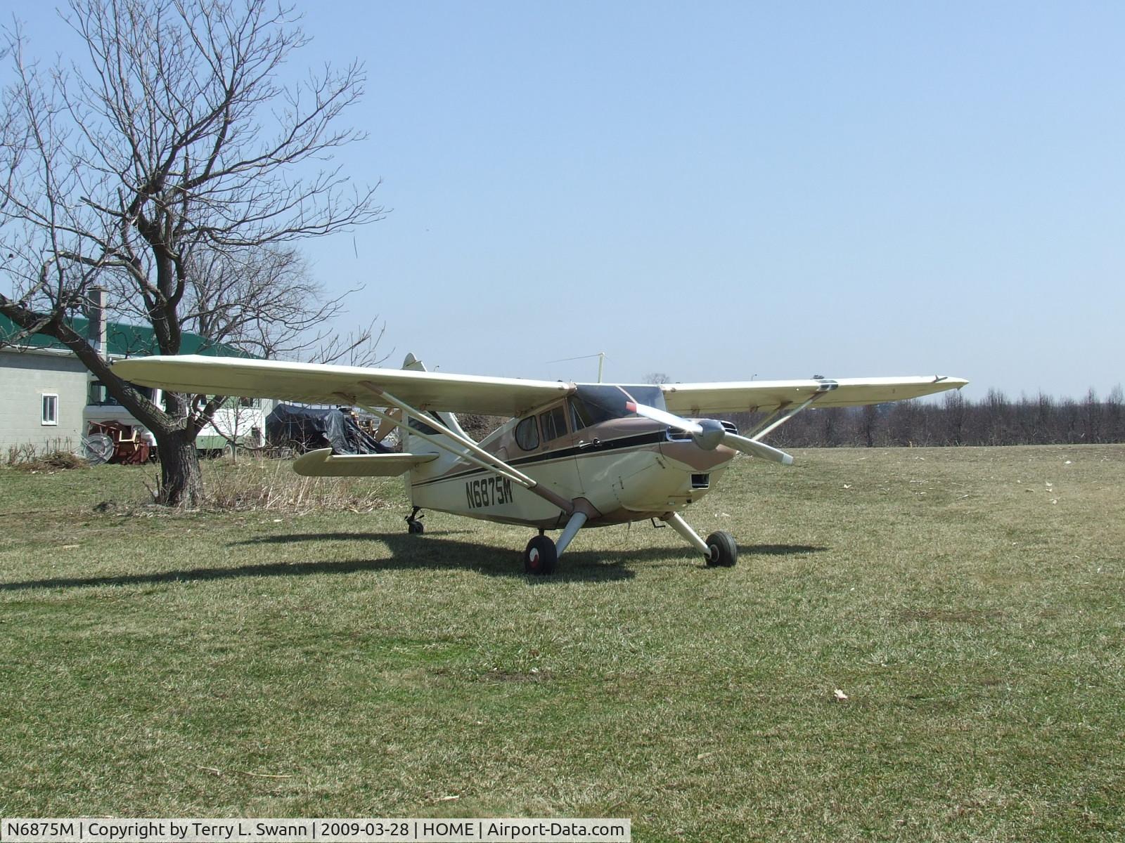 N6875M, 1948 Stinson 108-3 Voyager C/N 108-4875, Parked at home.