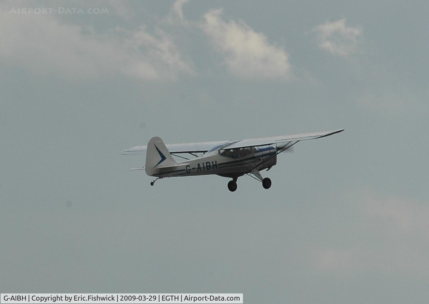 G-AIBH, 1946 Auster J-1N Alpha C/N 2113, 4. G-AIBH leaving Shuttleworth (Old Warden) Aerodrome.