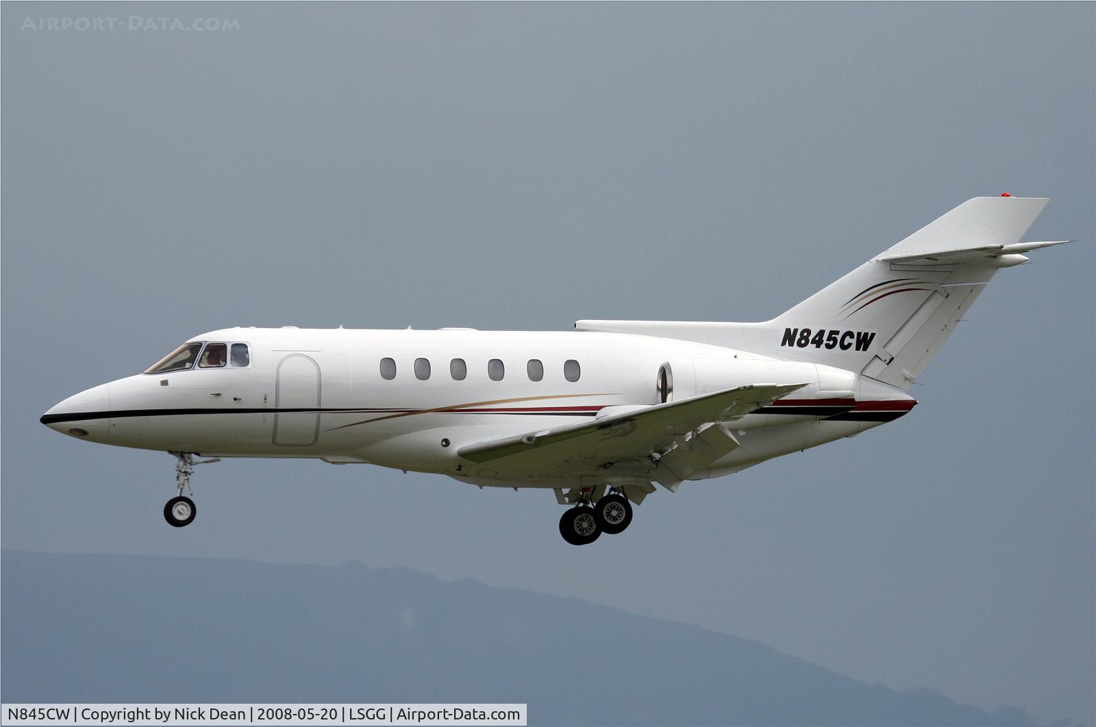 N845CW, 1985 British Aerospace BAe.125 Hawker 800A C/N 258045, LSGG