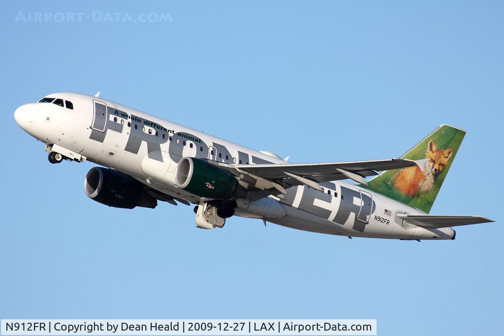 N912FR, 2002 Airbus A319-111 C/N 1803, Frontier Airlines N912FR red fox 