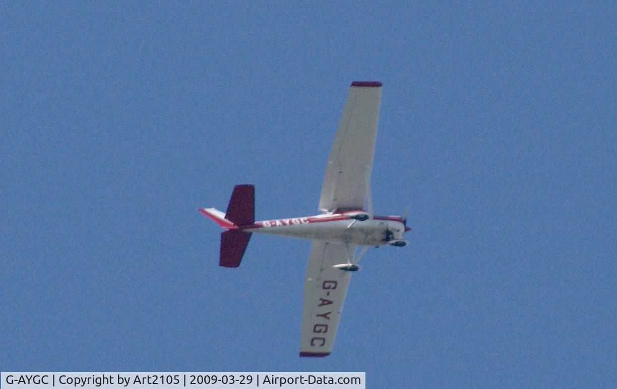 G-AYGC, 1970 Reims F150K C/N 0556, Flying over Blackburn, Lancashire
