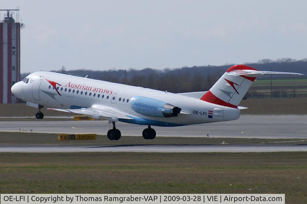 OE-LFI, 1995 Fokker 70 (F-28-0070) C/N 11529, Austrian Arrows Fokker 70
