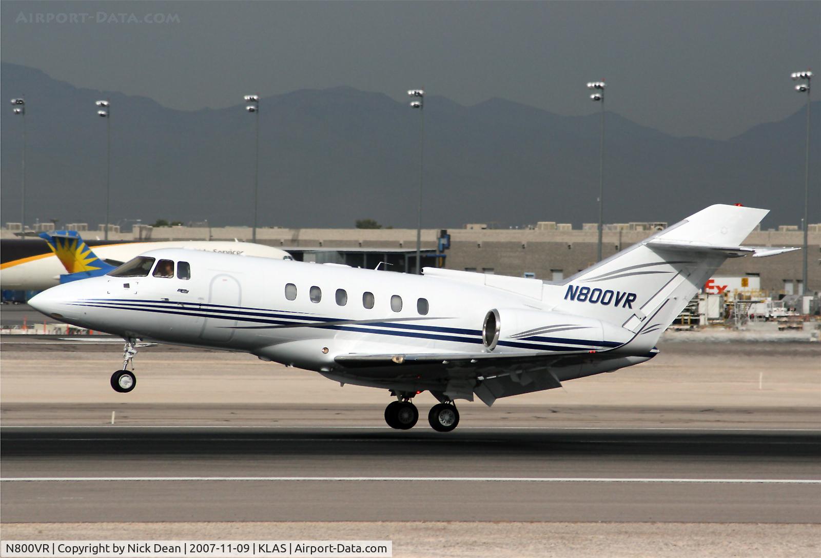 N800VR, 1984 British Aerospace BAe.125 Series 800A C/N 258016, KLAS