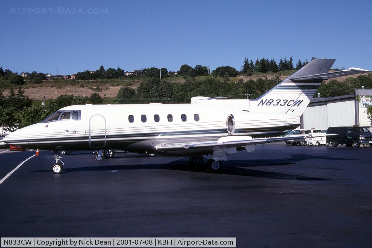 N833CW, 1985 British Aerospace BAe.125 Hawker 800A C/N 258033, KBFI