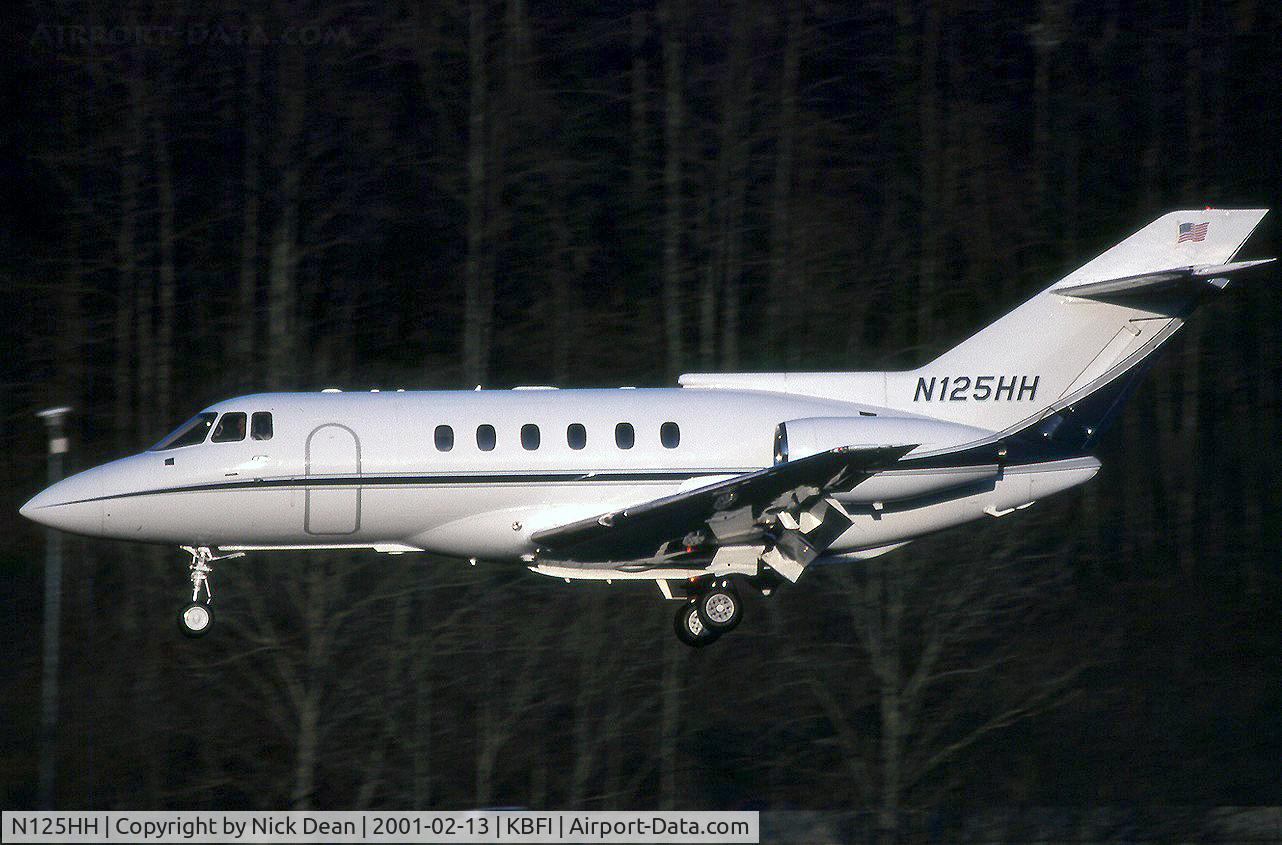 N125HH, 1985 British Aerospace BAe.125-800A C/N 258034, KBFI
