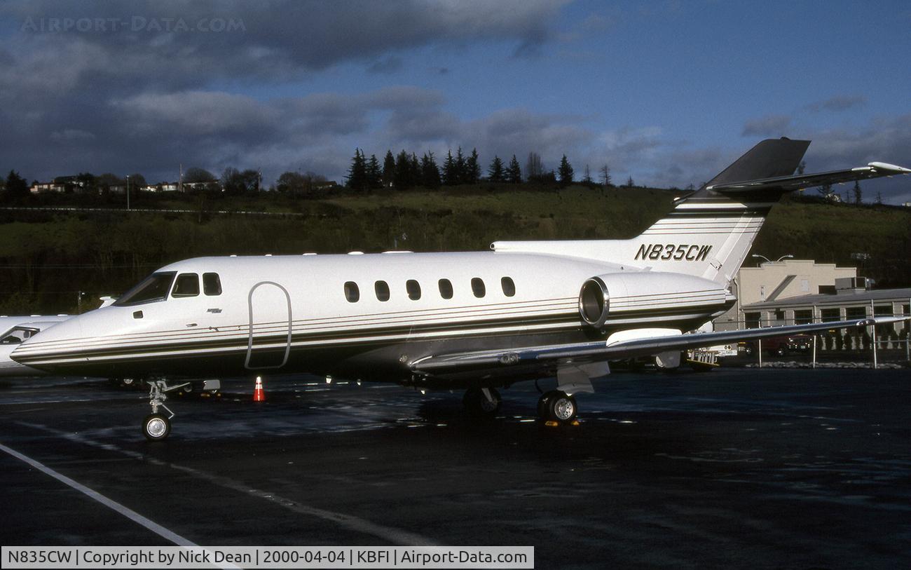 N835CW, 1985 British Aerospace BAe.125 Hawker 800A C/N 258035, KBFI