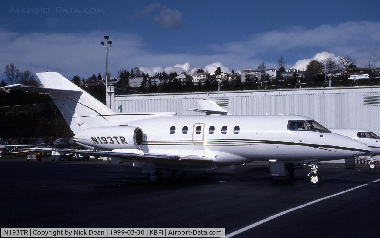 N193TR, 1985 British Aerospace BAe.125 Hawker 800A C/N 258039, KBFI
