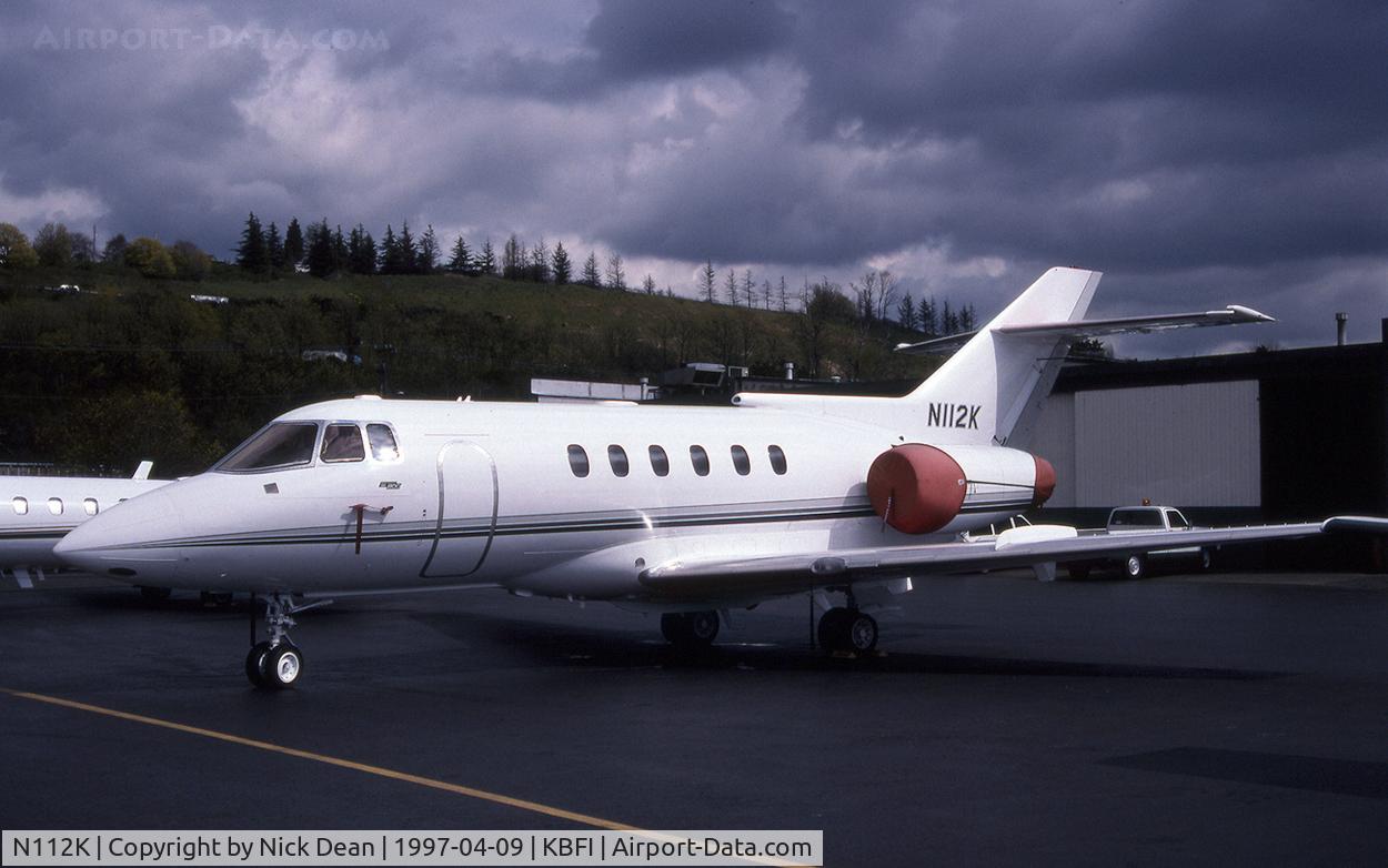 N112K, 1985 British Aerospace BAe.125 Hawker 800A C/N 258042, KBFI