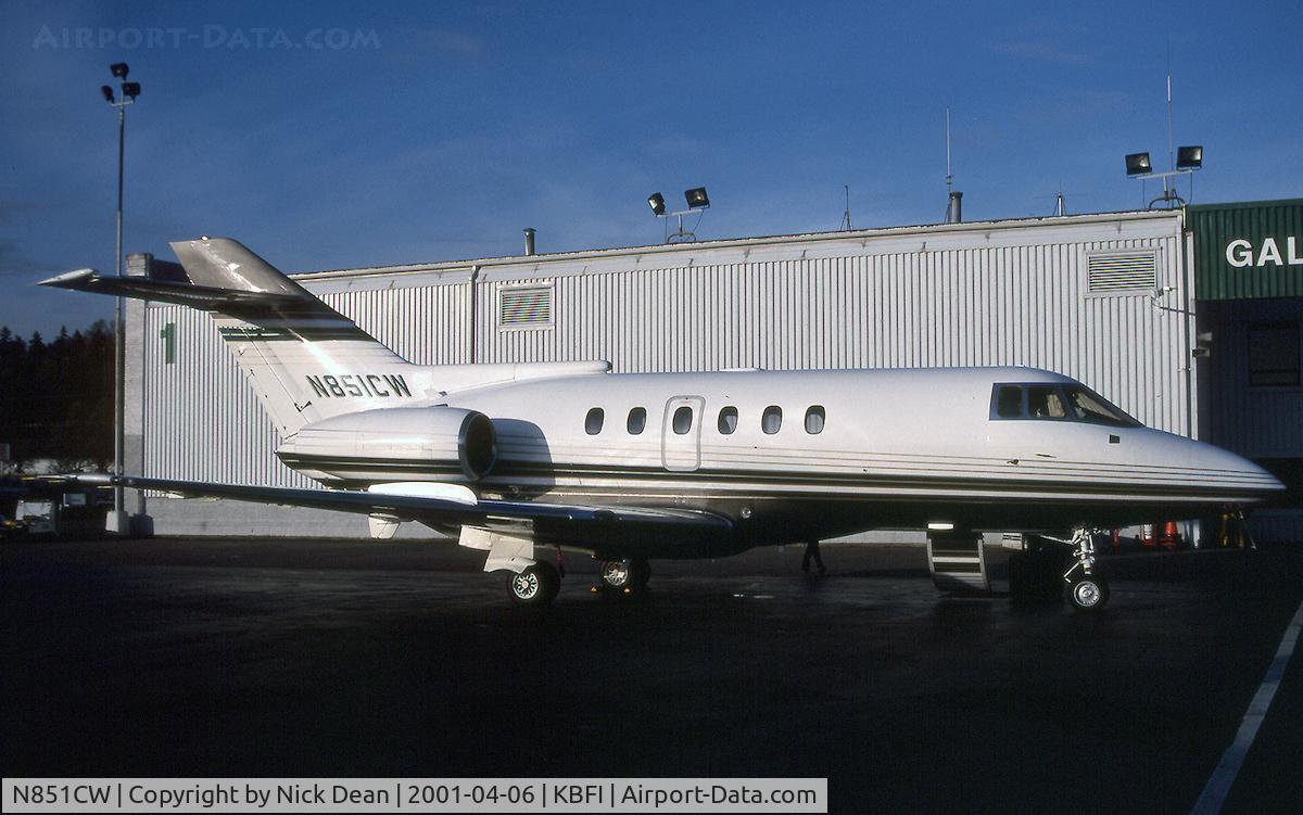 N851CW, British Aerospace BAe.125 Series 800A C/N 258051, KBFI
