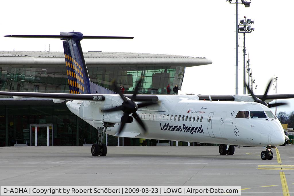 D-ADHA, 2000 De Havilland Canada DHC-8-402Q Dash 8 C/N 4028, Flight to MUC/EDDM