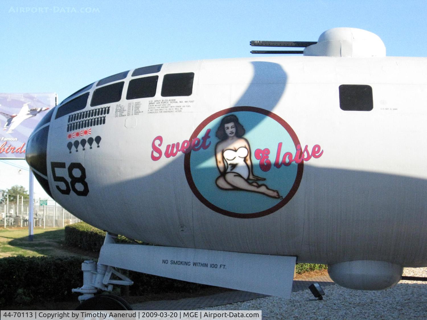 44-70113, 1944 Boeing B-29-80-BW Superfortress C/N 10945, B-29 Sweet Eloise, 44-70113