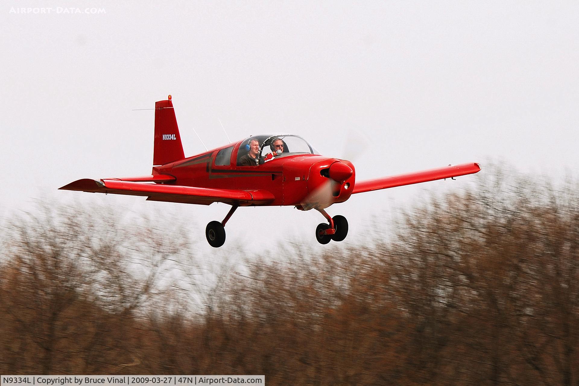 N9334L, 1971 American Aviation AA-1A Trainer C/N AA1A-0034, On final to Two Five