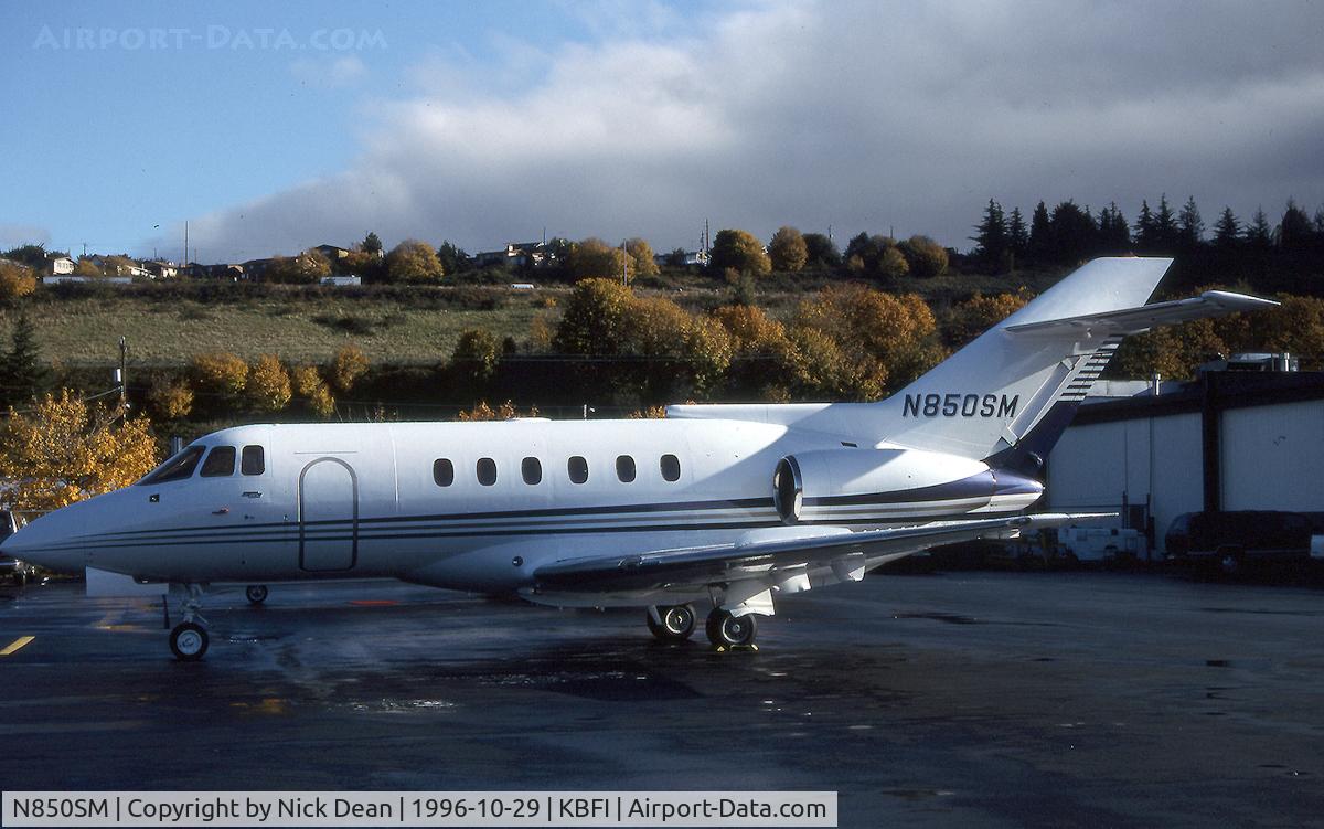 N850SM, 1986 British Aerospace BAe.125 Hawker 800A C/N 258074, KBFI