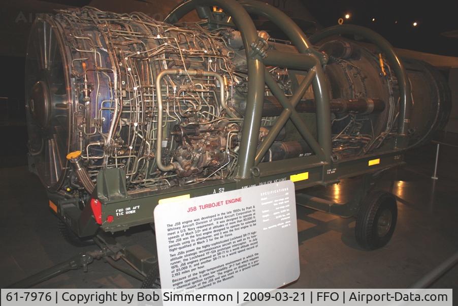 61-7976, 1961 Lockheed SR-71A Blackbird C/N 2027, SR-71 Engine at USAF Museum in Dayton, Ohio