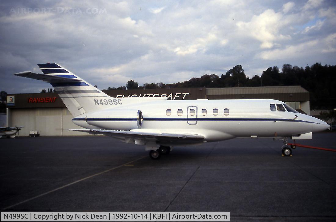 N499SC, 1987 British Aerospace BAe.125 Series 800A C/N 258082, KBFI