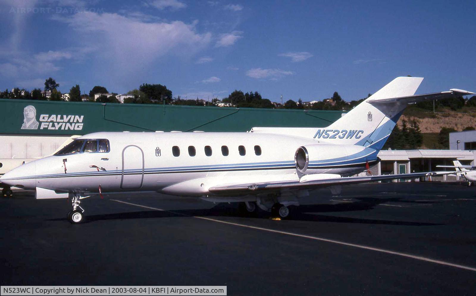 N523WC, 1987 British Aerospace BAe.125 Hawker 800A C/N 258086, KBFI