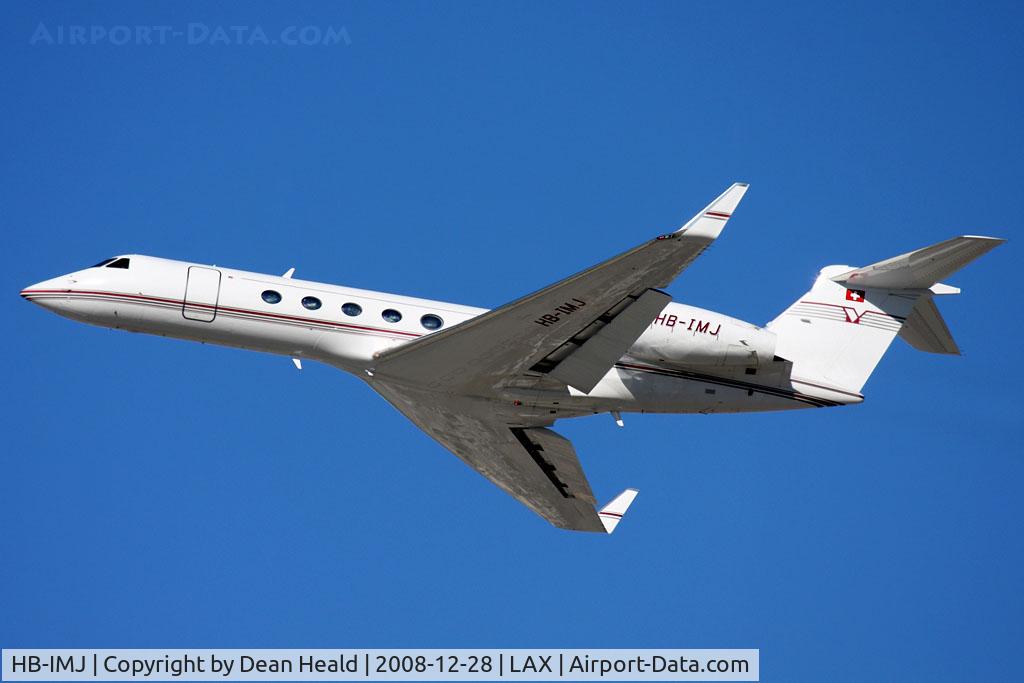 HB-IMJ, 1997 Gulfstream Aerospace Gulfstream V C/N 517, G5 Executive Gulfstream G-V HB-IMJ climbing out from RWY 25L.