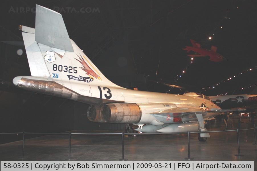 58-0325, 1958 McDonnell F-101B-110-MC Voodoo C/N 697, 1958 McDonnell F101B Voodoo at the USAF Museum in Dayton, Ohio.